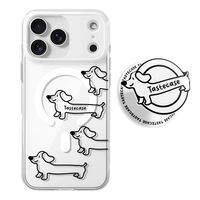 tastecase | Anti-Drop Dachshund Transparent Magnetic Phone Case and Stand for iPhone 18