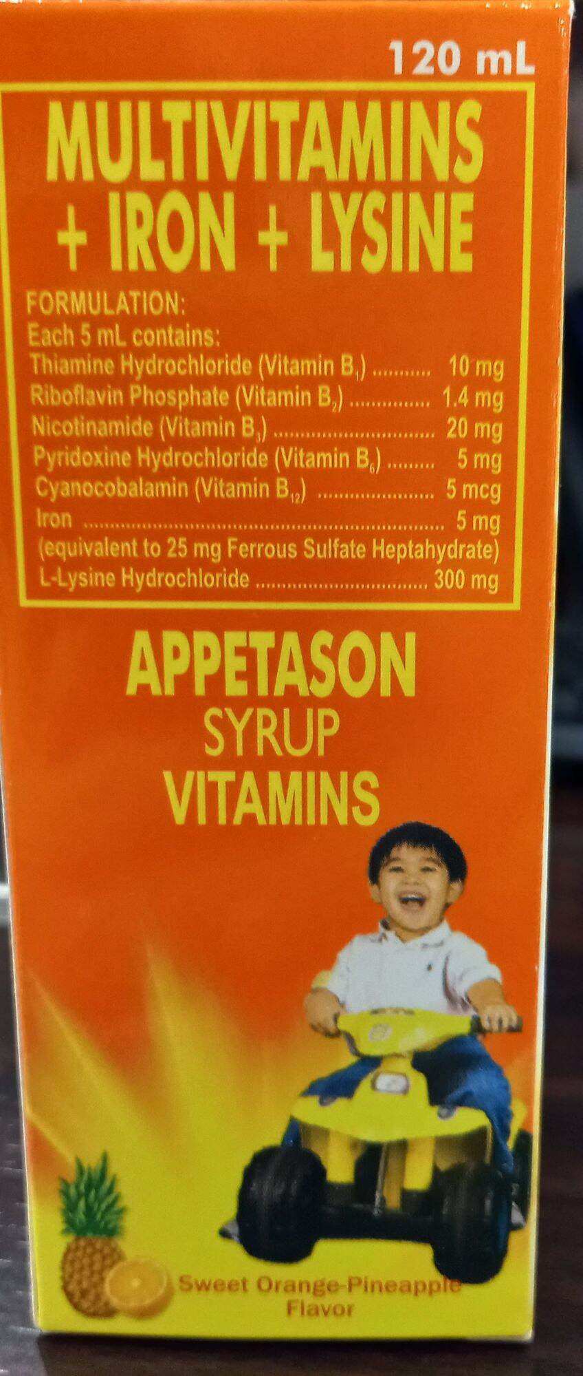 APPETASON SYRUP 120ML VITAMINS (MULTIVITAMINS+IRON+LYSINE) Lazada PH