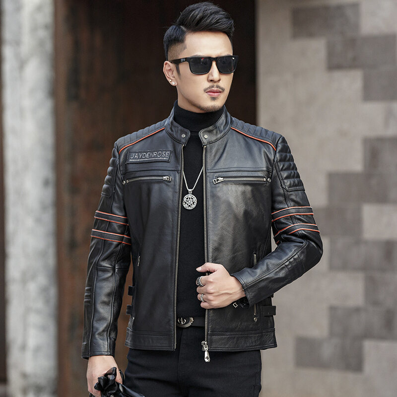Tough Man Riding Leather Jacket Men's 
