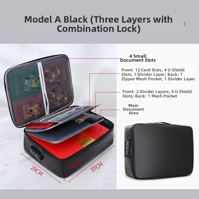 AJZC | Fireproof and Waterproof Document Organizer