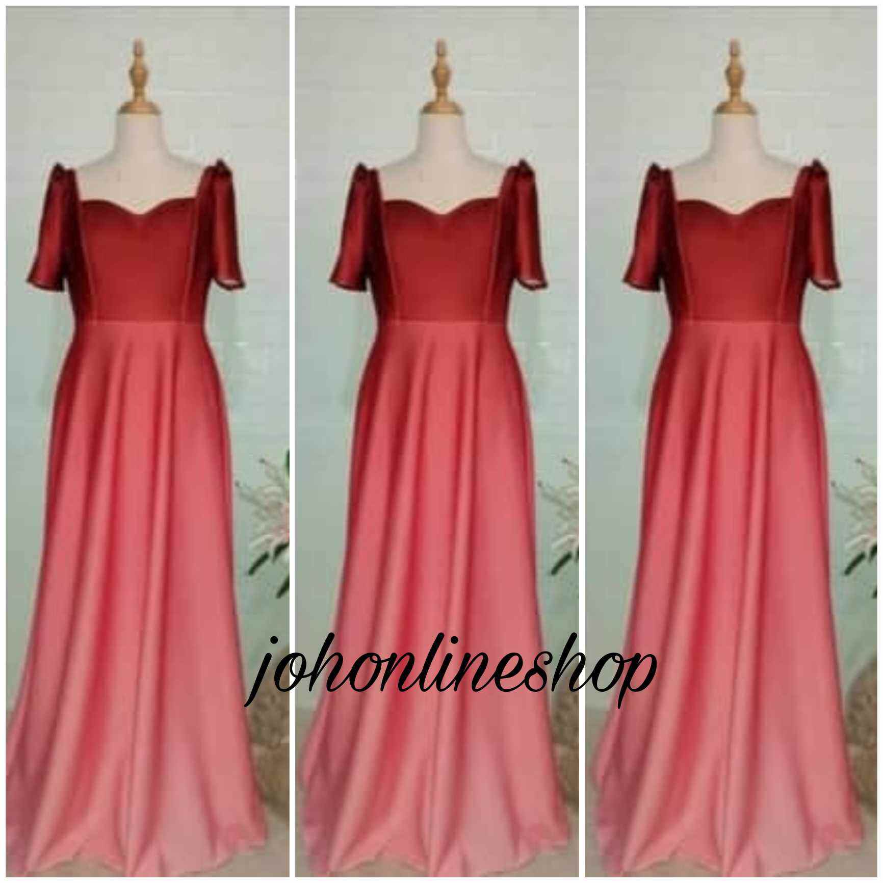 Maroon on sale filipiniana dress