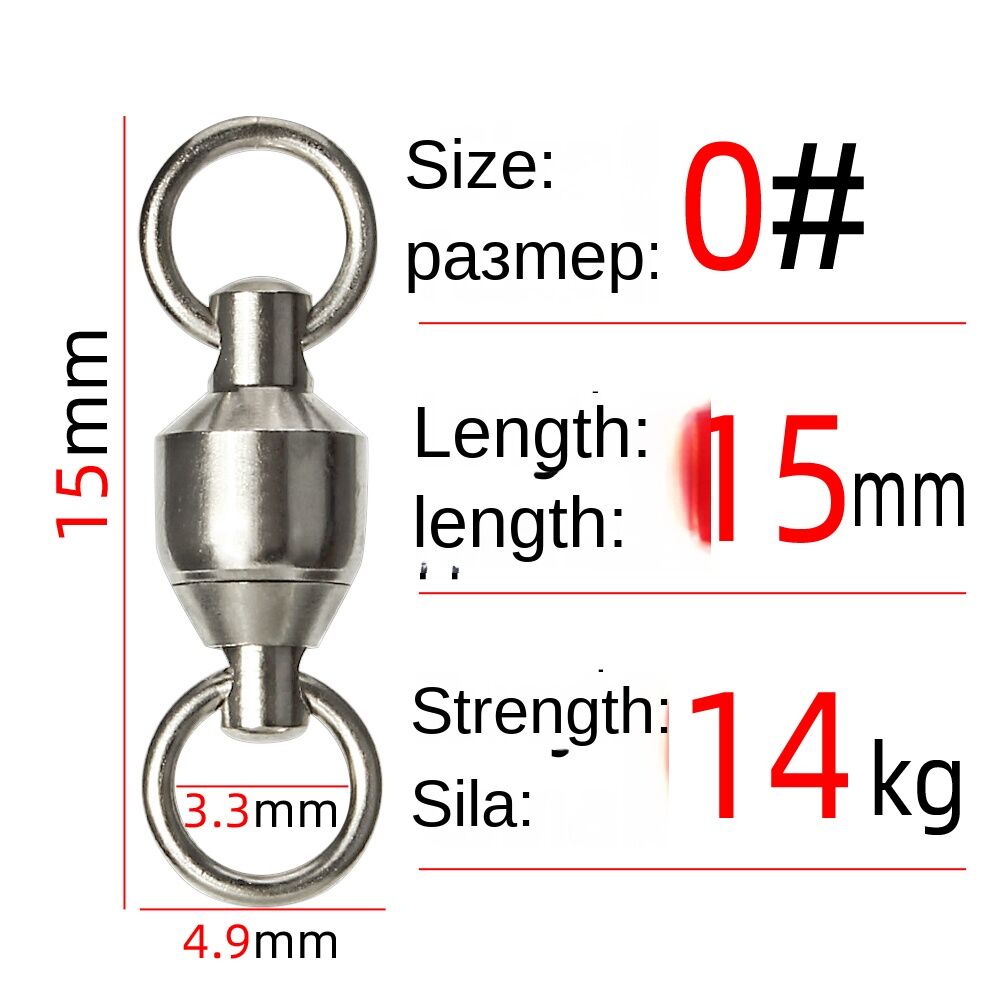 Fishing Hooks DNDYUJU Bearing Swivel Fishing Connector Mixed Size