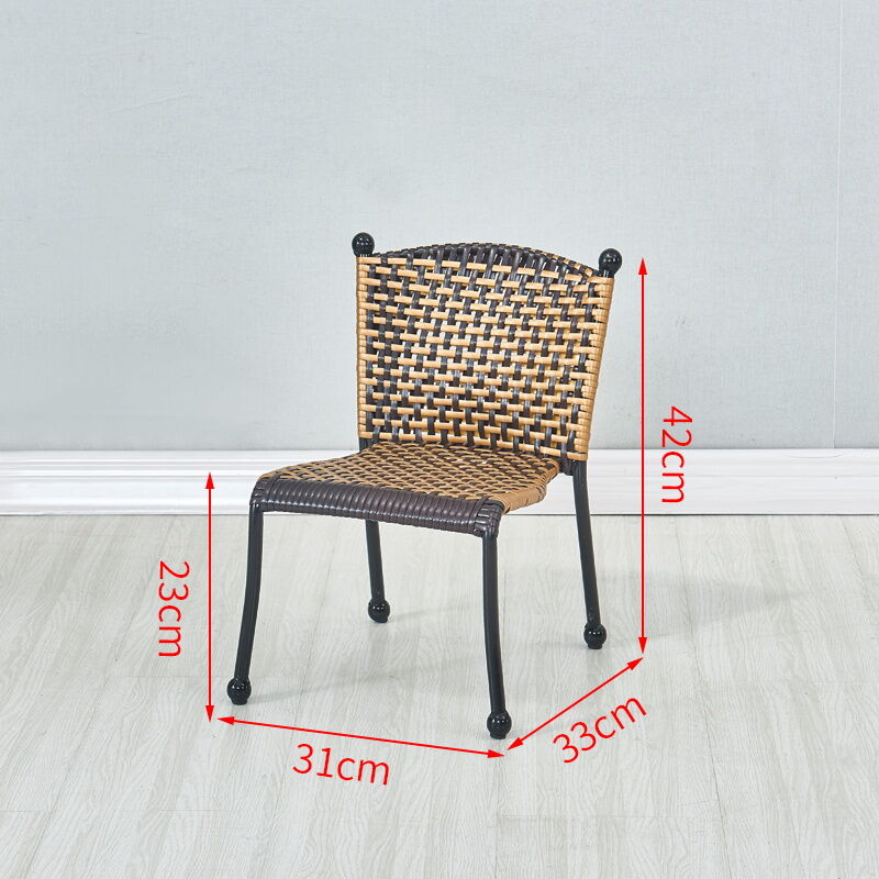 Rattan Chair Woven Rattan Chair Single Small Rattan Bamboo Chair Back