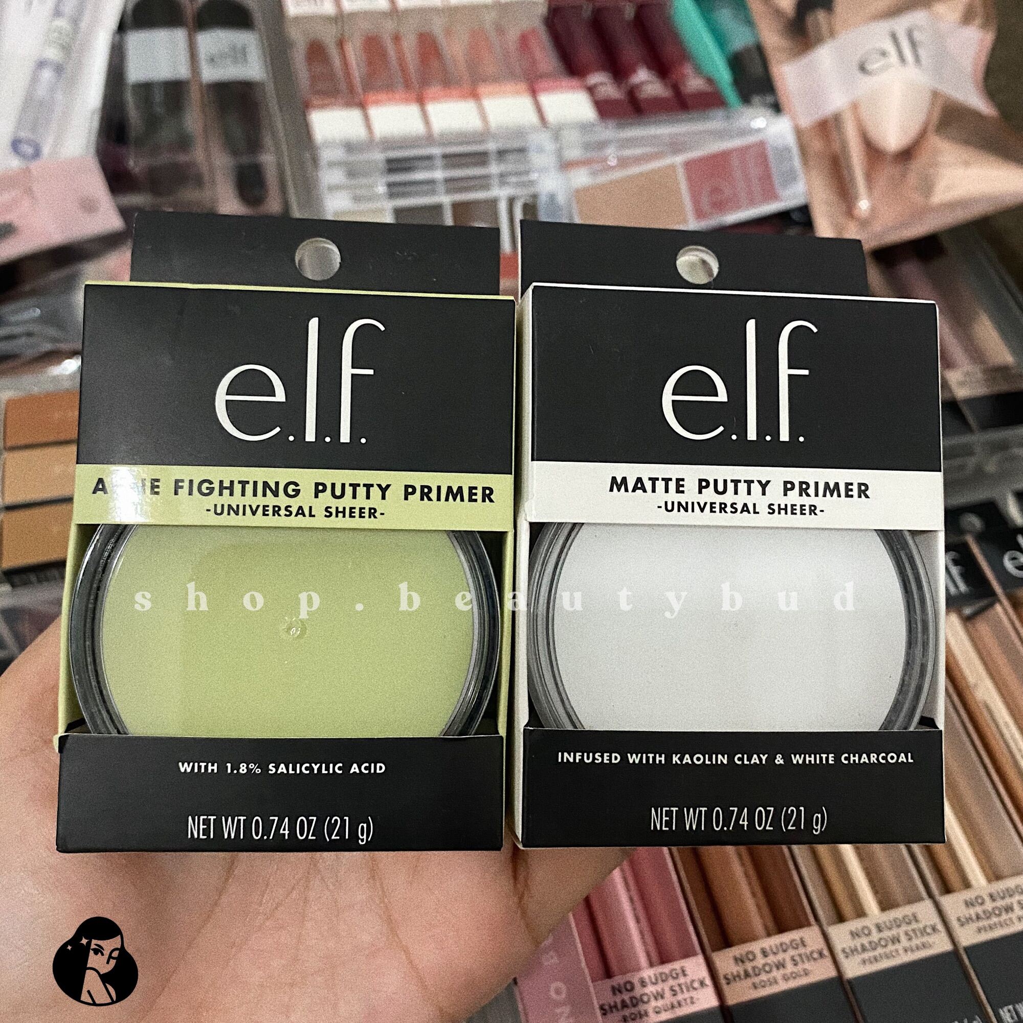 ELF Putty Primer [Poreless, Matte, Luminous, Acne fighting Salicylic, Mini Trio]. 
