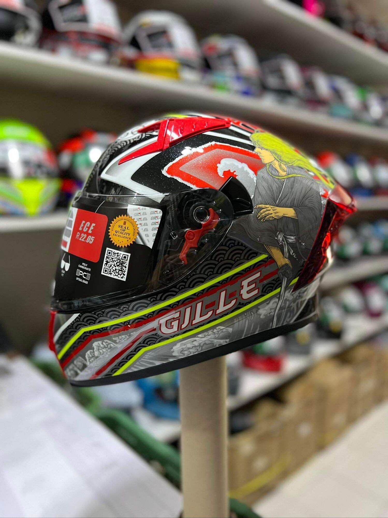 GILLE GTS V1 dualvisor fullface motorcycle helmet. 