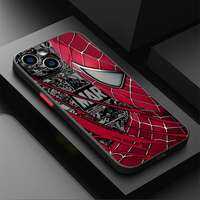 Marvel | Funda Back Phone Cover Case for iPhone 17 Pro Max Air XS XR 11 7 8 SE 13 Mini 15 14 12 16 Plus Marvel Spiderman Deadpool