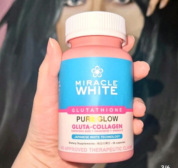 MIRACLE WHITE PURE GLOW Japanese Sakura GLUTATHIONE 30 capsules FDA  APPROVED Glutathione Capsules For Skin Whitening - Lazada | Lazada PH