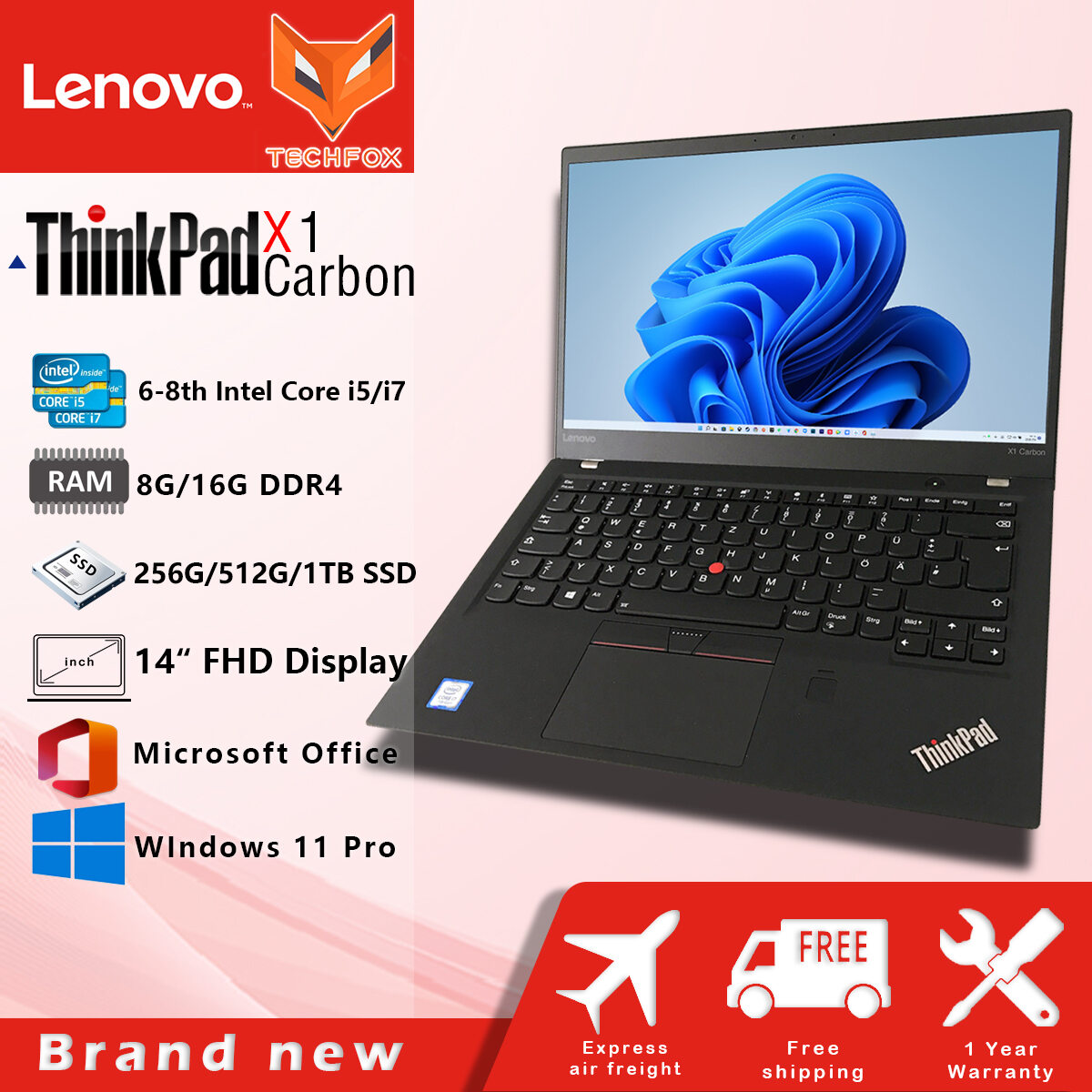 Lenovo ThinkPad X1 Carbon laptop - Ultra-thin 14