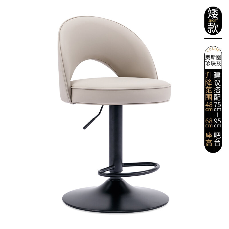 High Stool Accessible Luxury Home Modern Minimalist Backrest Adjustable