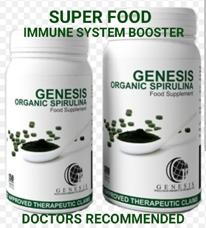 1 Btl (150 tablets) Genesis Organic Spirulina Super Food FDA Approved