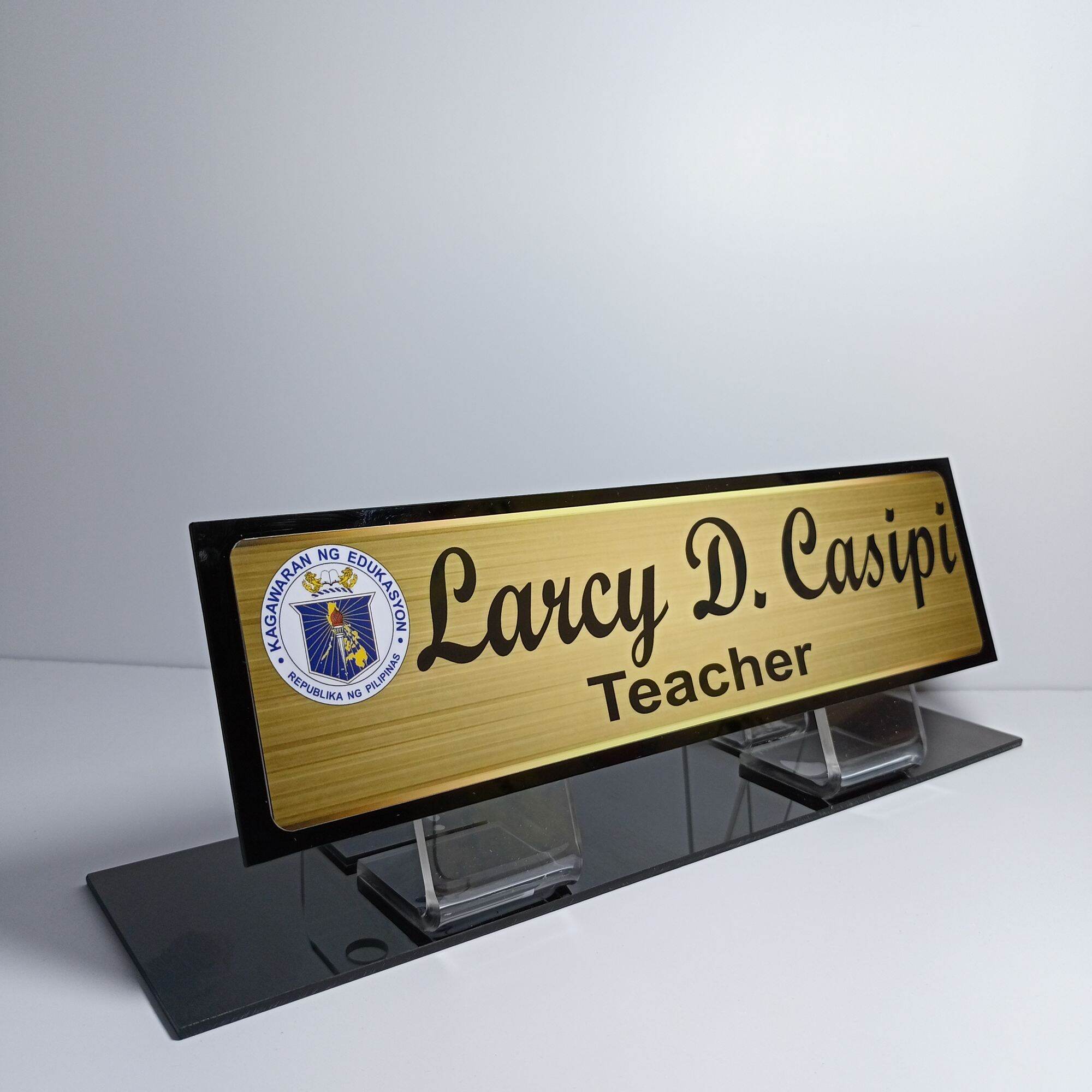 Customize Desk Nameplate Acrylic Glass | Lazada PH