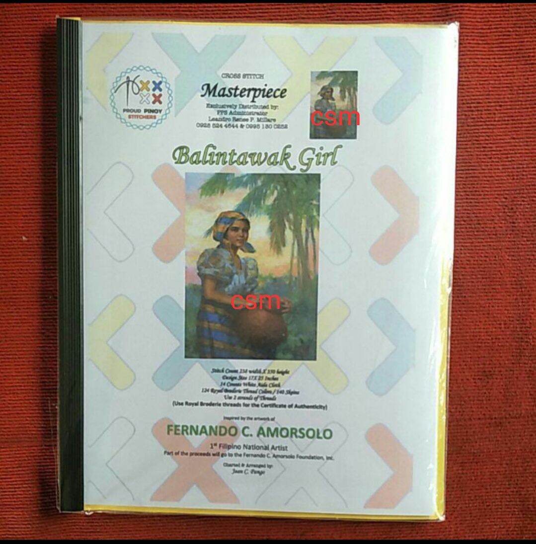 AMORSOLO'S BALINTAWAK GIRL CROSS STITCH PATTERN Lazada PH