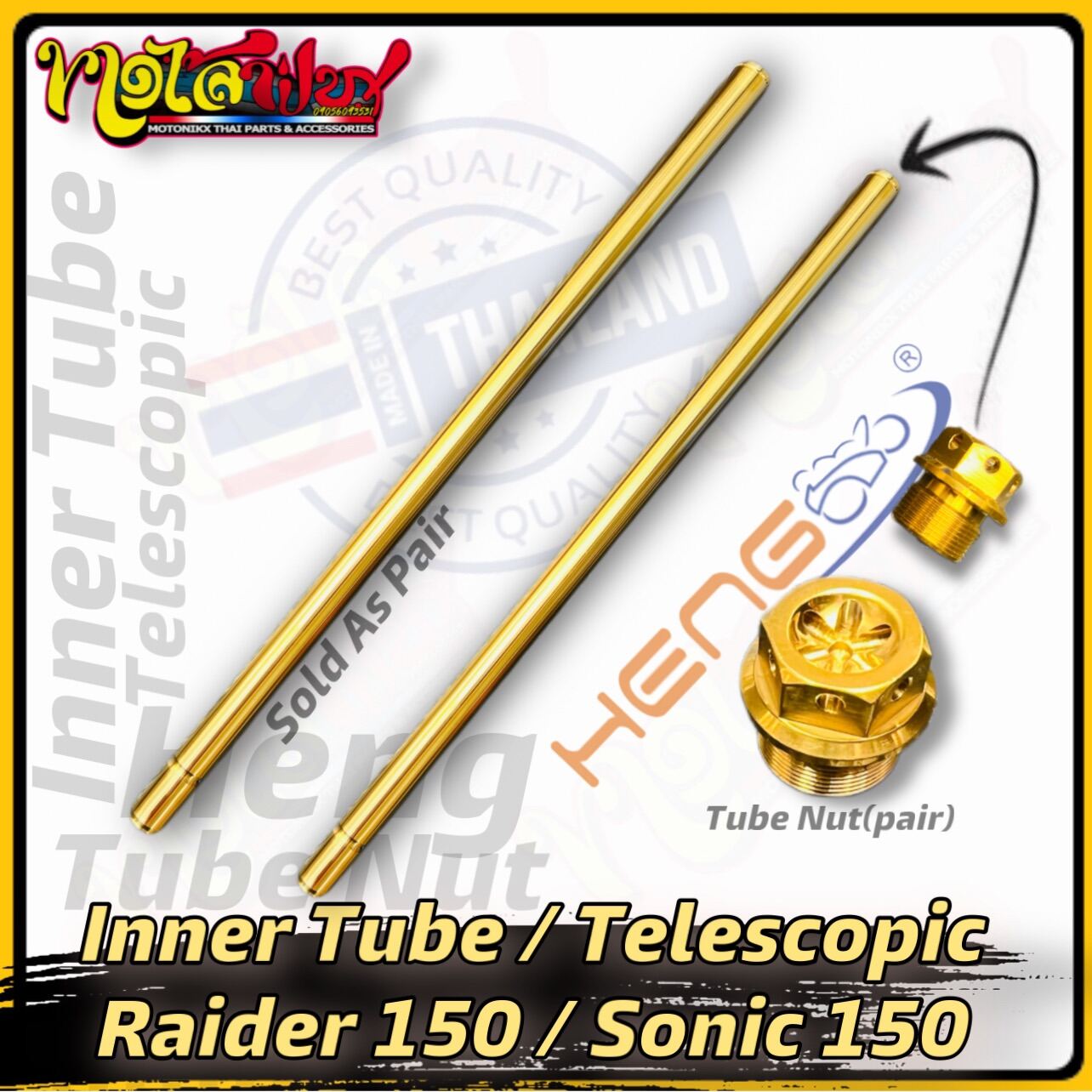 Mtx Fork Inner Tube / Inner Tube with Fork nut Sonic 150, Raider 150