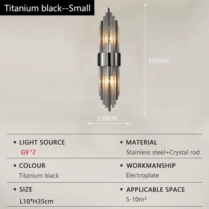 Luxury LED Wall Lamp Black Gold Wall Light Bedroom Bedside Living Room TV Background Wall Home Decor Staircase Hallway Lighting