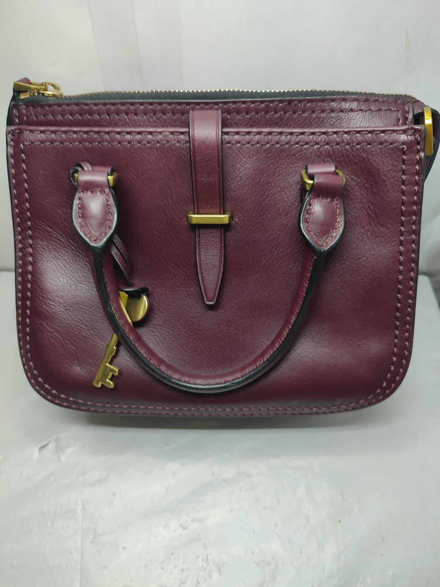 Fossil Ryder Mini Satchel Bag in Fig 100 Authentic Fossil Product