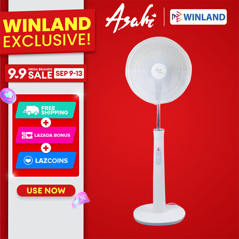 Asahi Winland Inverter Stand Fan with 24 Speeds and LED Display