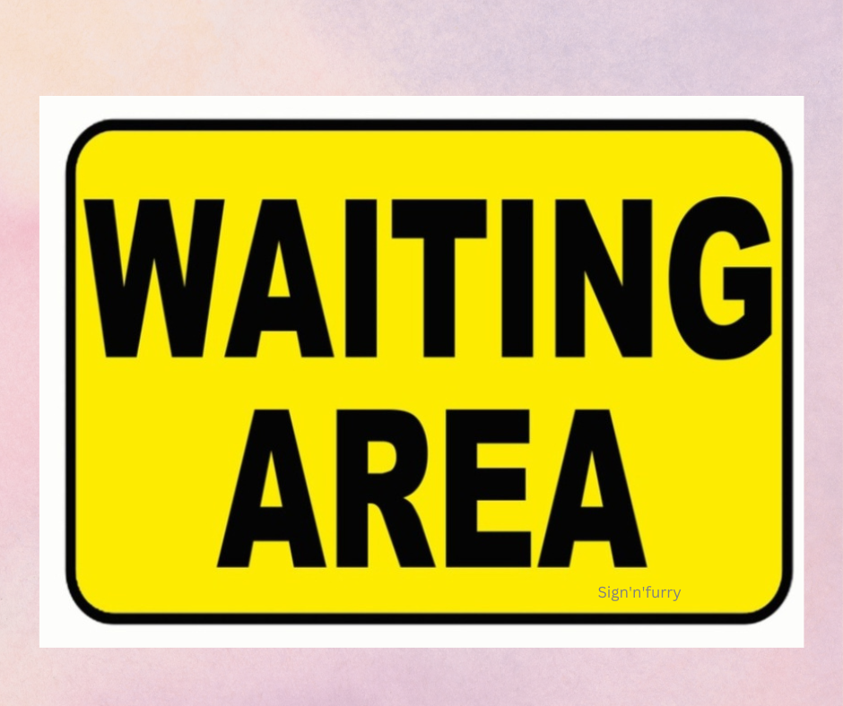 Waiting area signage lazada ph