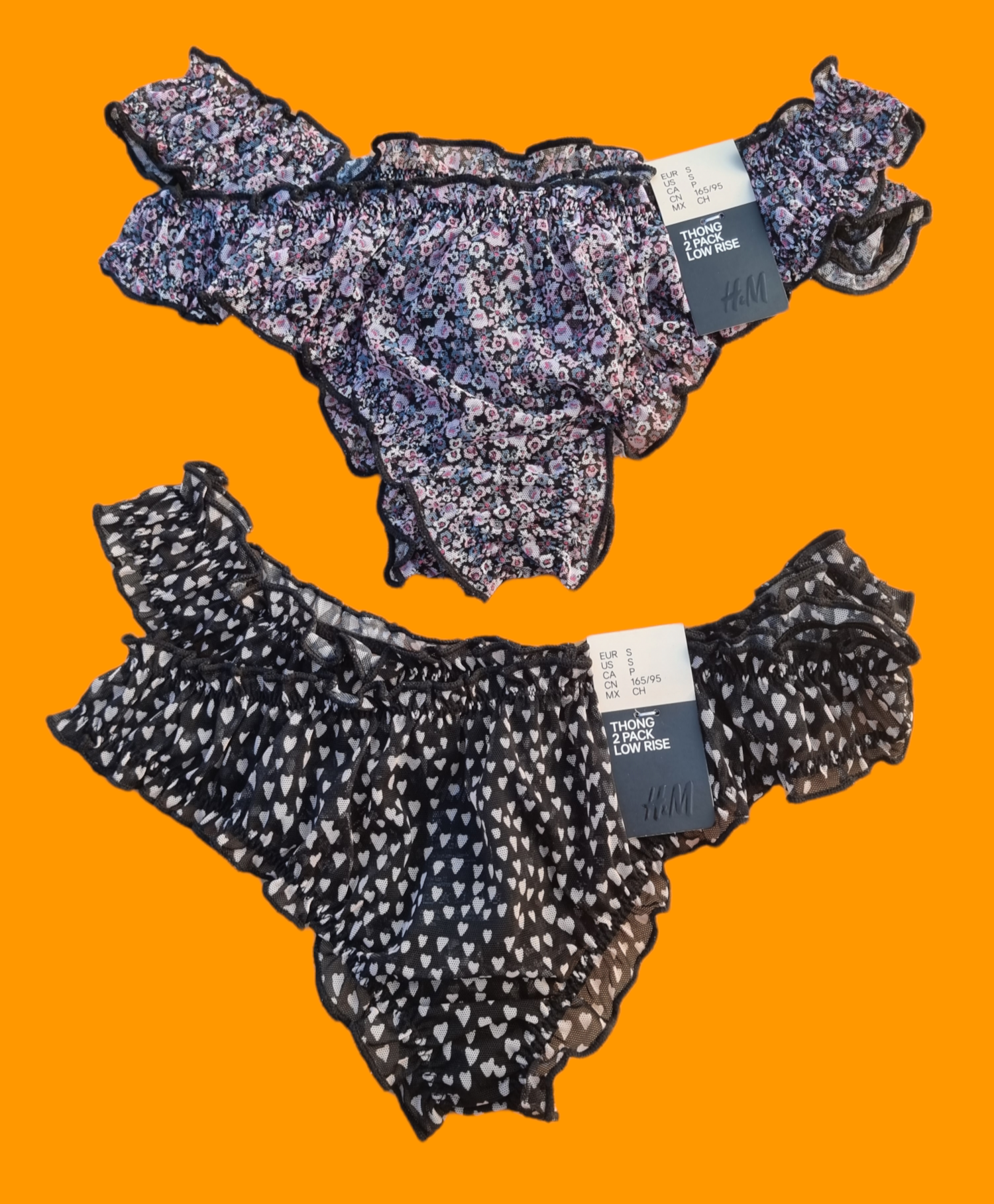 H&M+ 2-pack Briefs - Black/leopard print - Ladies