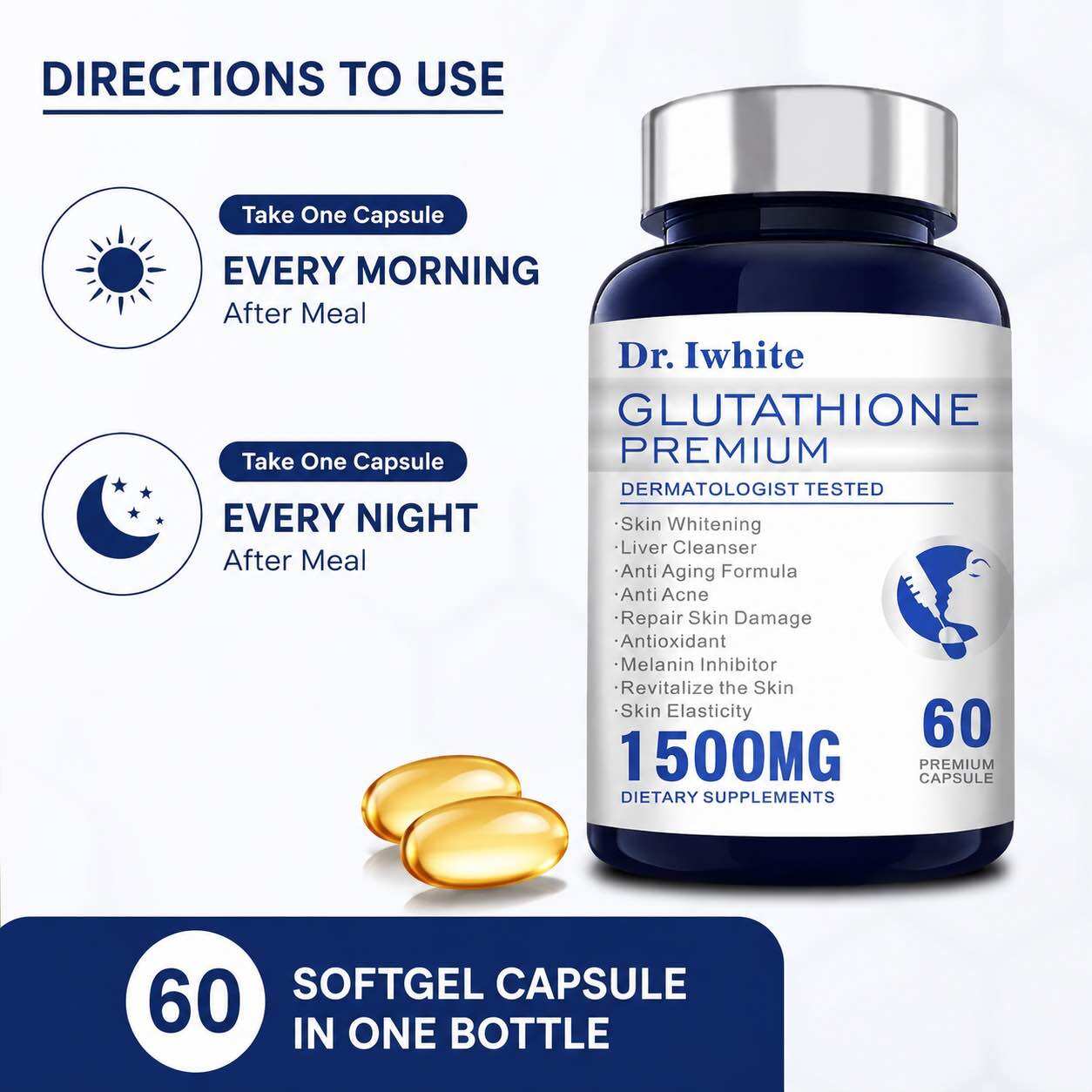 iwhite glutathione FDA APPROVED ORIGINAL DR.IWHITE GLUTATHIONE MADE IN USA