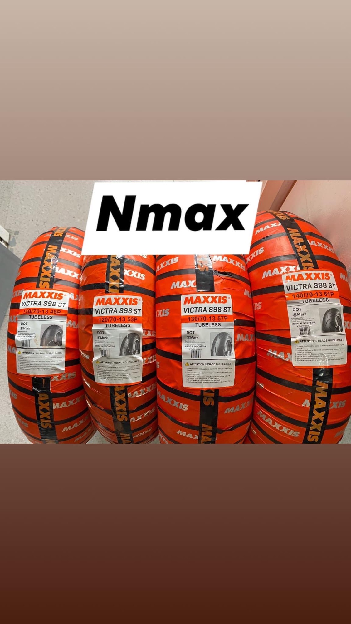 Maxxis Tire for Nmax 110/120/130/140 by 13 Tubeless