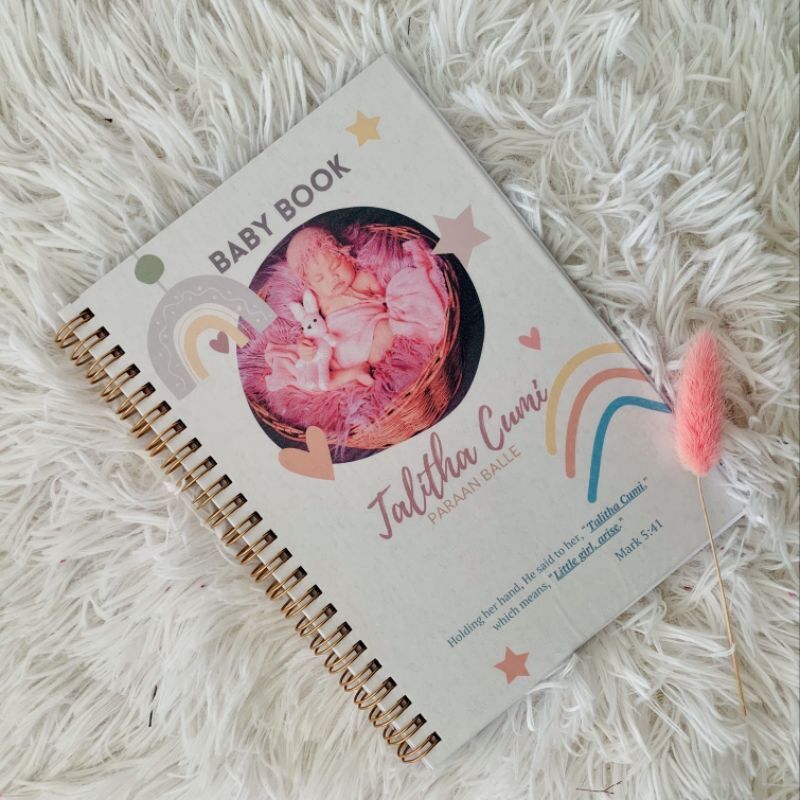 PINK PERSONALIZED Baby Record Book Immunization vaccination Milestones Babys First HARDBOUND