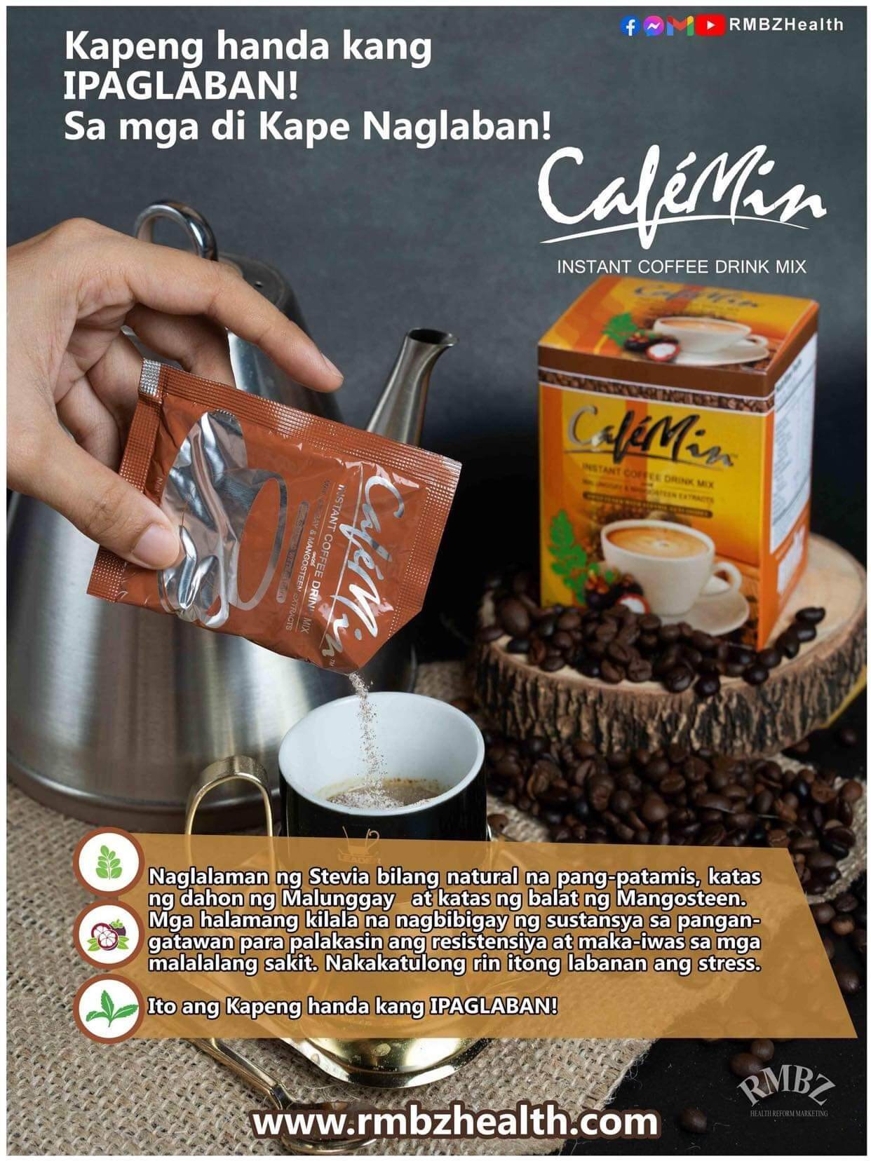 cafemin instant coffee drink mix 34 in 1 Lazada PH