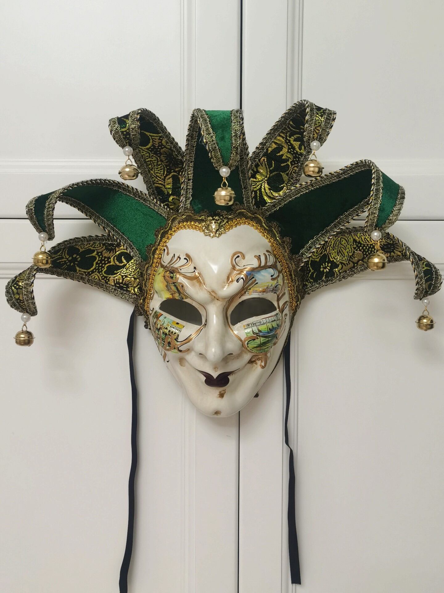 Venice Carnival Full Face Mask Men's Masquerade Party Costume Clown ...