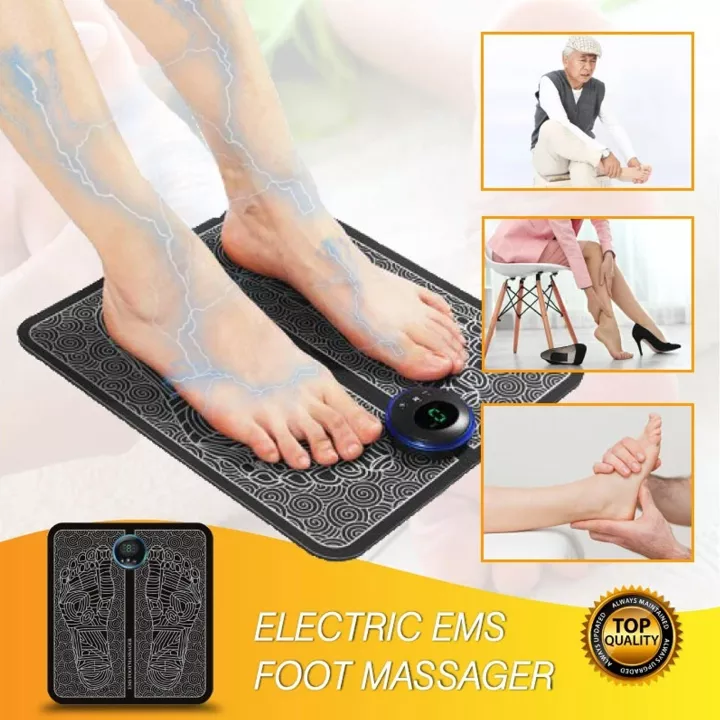 Electric Ems Foot Massager Pad Feet Muscle Acupuncture Stimulator Leg Reshaping Foot Massage Mat 