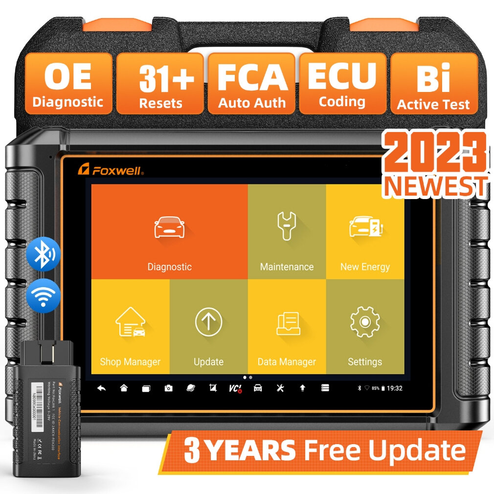 FOXWELL Bluetooth NT909 Bidirectional Scan Tool ECU Coding 25+ Resets All System Car Diagnostic Tool for All Cars CAN-FD/DOIP FCA AutoAuth Car Scanner 2 Years Update Wireless OBD2 Scanner v6 pro ราคา 15,710 บาท*ส่งฟรี