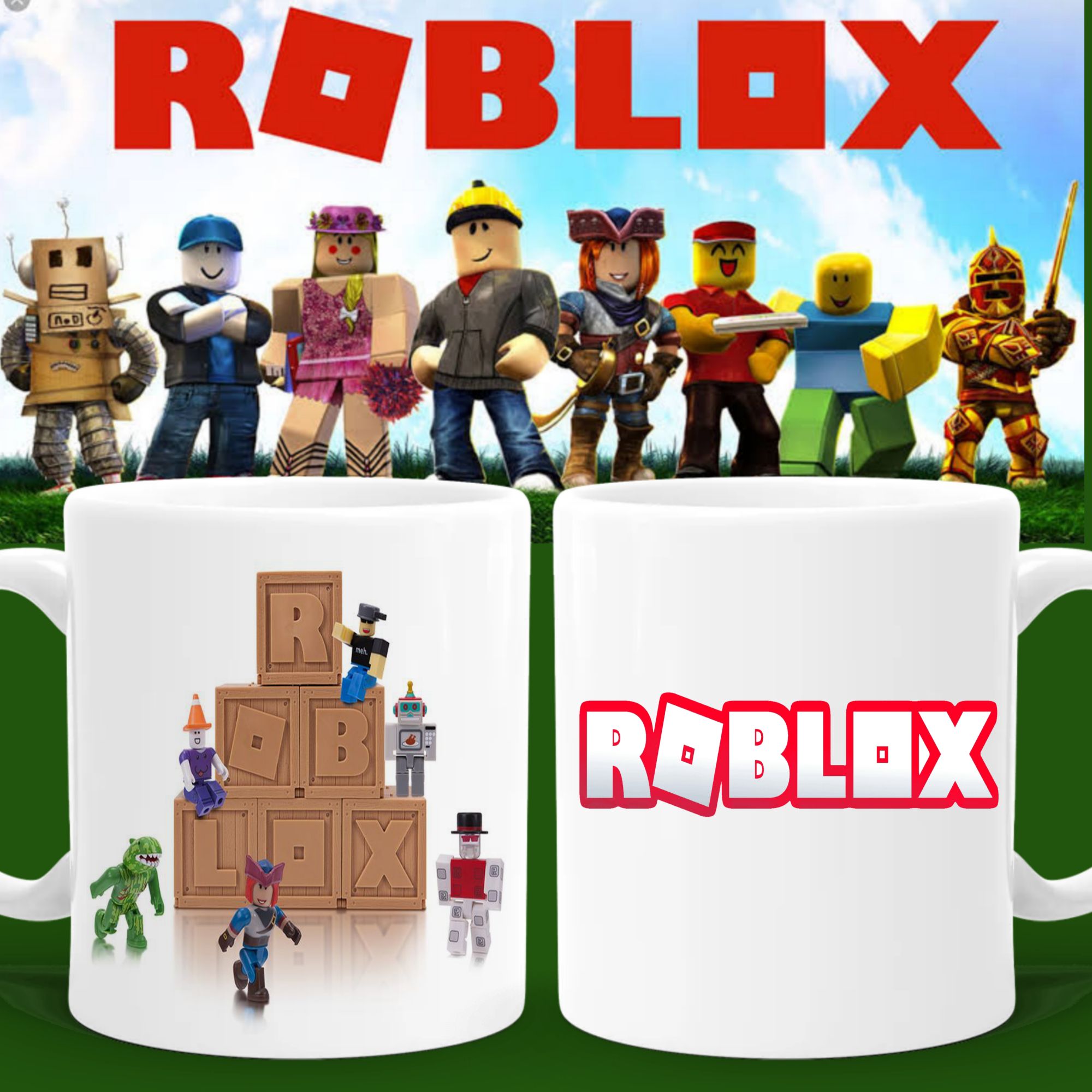 Poster Roblox on a mug for children mug print Roblox gift. 330 ml