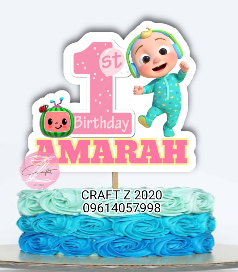 Festiko® Cartoon Cake Topper, Cartoon Cake Topper, Cake Decoration Party  Supplies for 1st Birthday : Amazon.in
