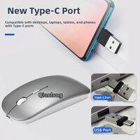 Silent Bluetooth Wireless Mouse for Apple MacBook pro Air M1 M2 M3 Compatible Notebook Computer Optical Resolution 1600dpi