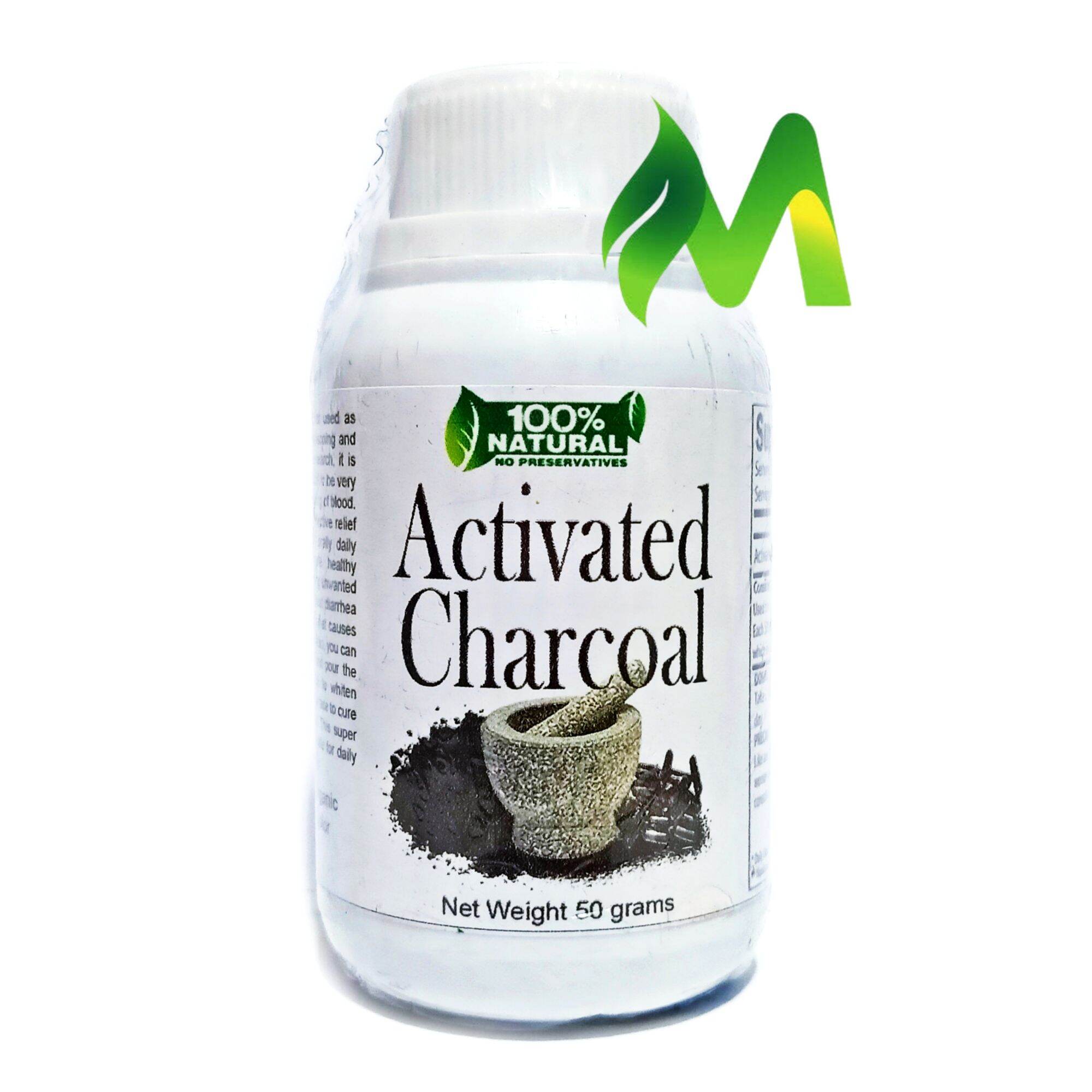 Activated Charcoal Natural Herbs 100 Capsules 500 mg | Lazada PH