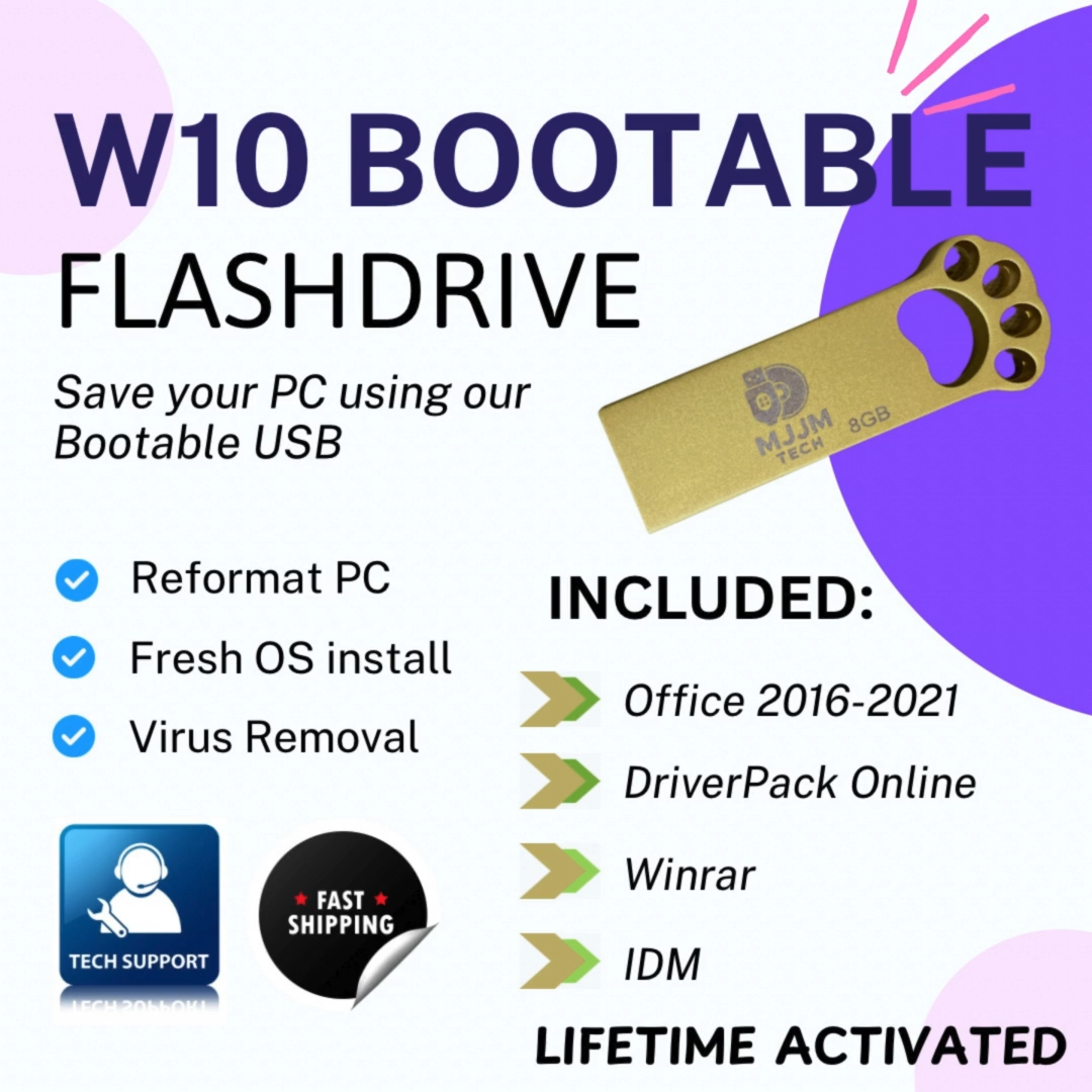 W11/10/8.1/7 Bootable USB PC reformat with Free lifetime apps | Lazada PH
