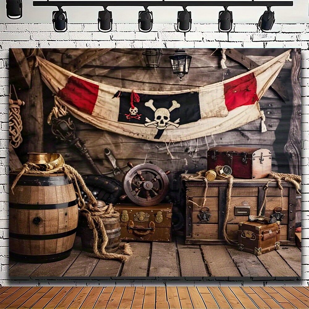 10x8ft Pirate Ship Backdrop Ocean Sailing Ship Nautical
