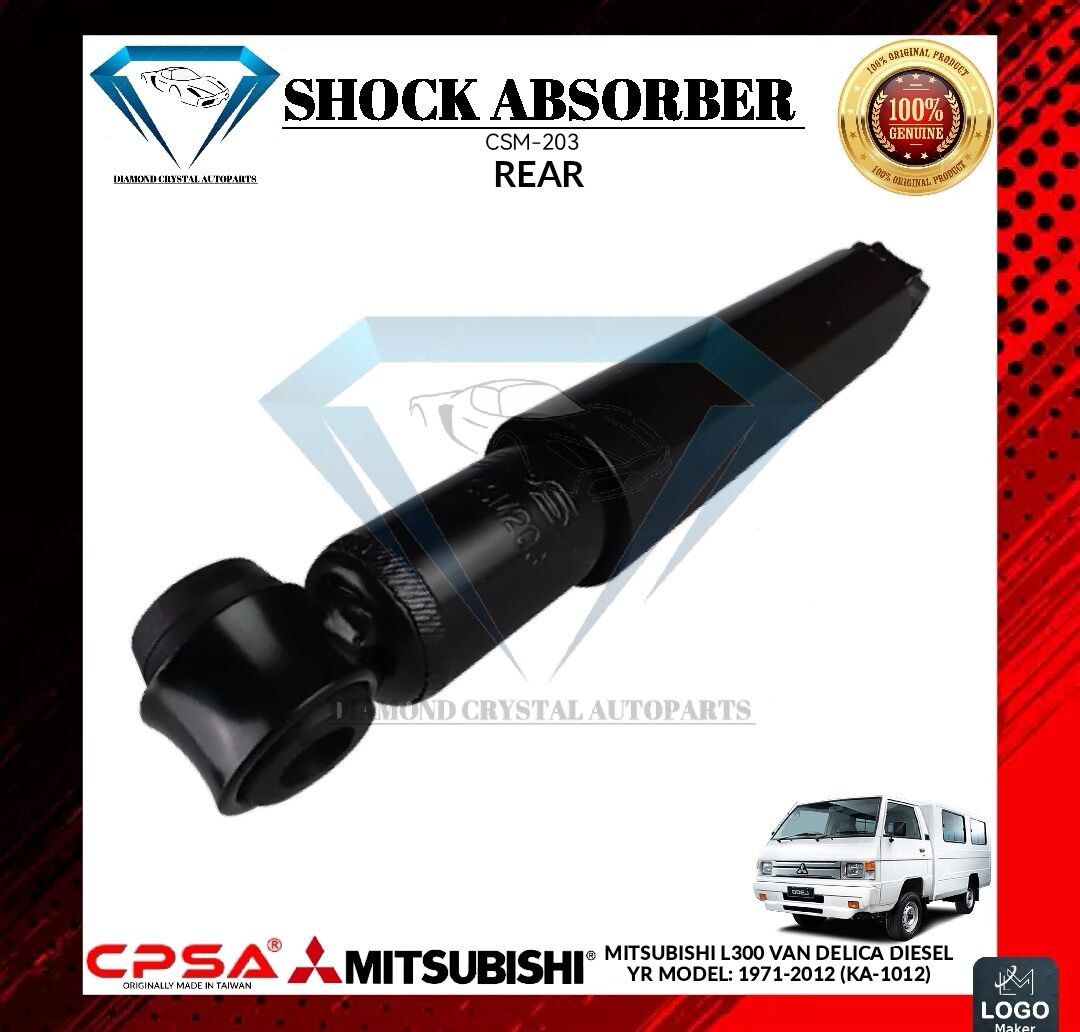 SHOCK ABSORBER MITSUBISHI L300 VAN DELICA DIESEL 19712012 REAR (FLUID