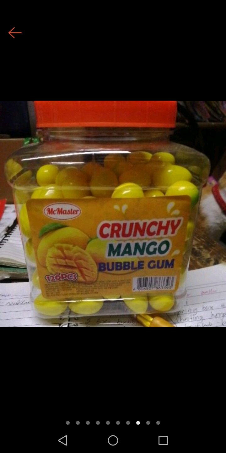 bubble gum in a jar. 