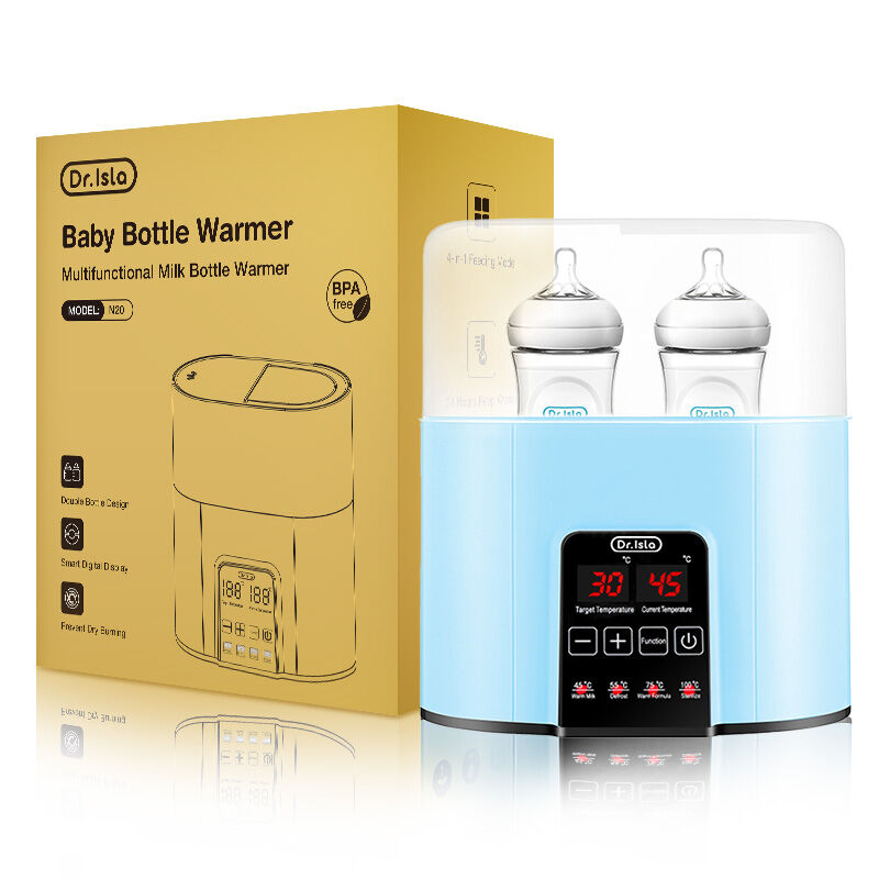 Dr.Isla N20 Electric Milk Bottle Warmer Heater Bottle Steam Sterilizer Food Warmer Easy To Use Sterilizer Bottle High Capacity Electric Steam Sterilizer Milk Powder Heater Sterilizer Milk Bottle Heating Bottle Sterilizer For Baby English Panel