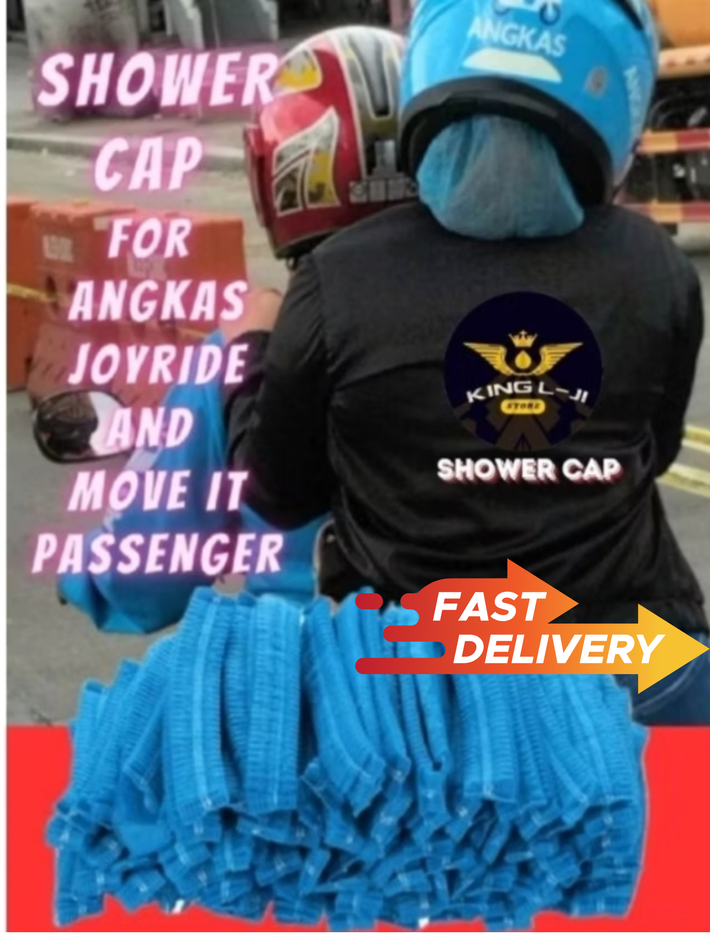 Shower Cap Para Sa Angkas Joyride Move It Passenger Bouffant Cap Clip Cap  Disposable. 
