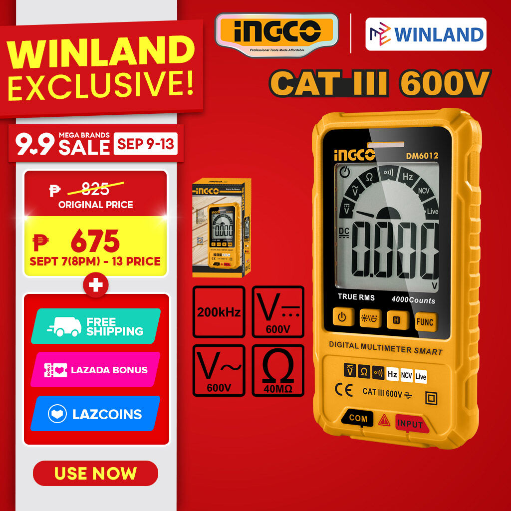 INGCO Smart Multimeter Tester DM6012 - ING-PT