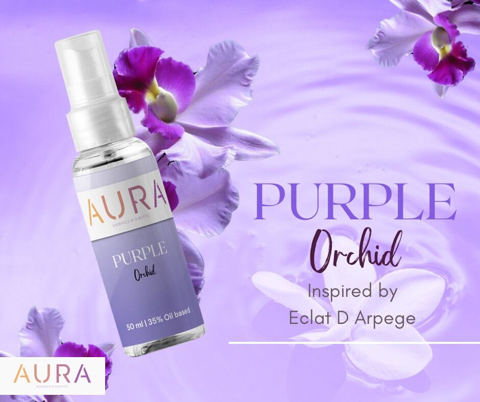 AURA Purple Orchid Perfume for Women | 35% Concentration