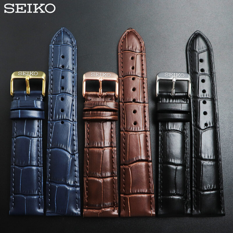 Seiko Leather Strap Suitable for Seiko5 Presage Premier Cowhide Watch Strap  Strap Pin Buckle Men and Women | Lazada PH