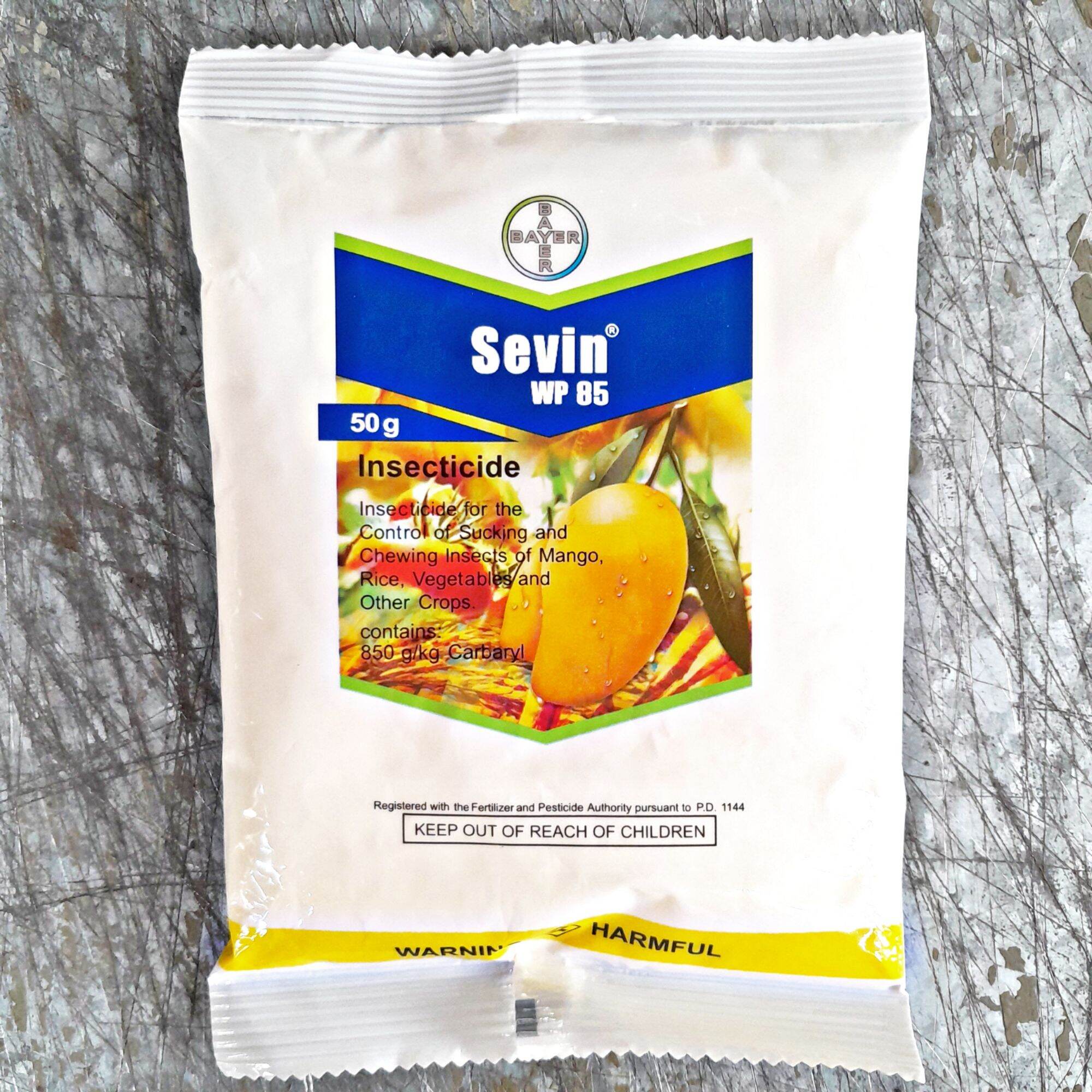 SEVIN WP 85 (50 GRAMS) CARBARYL INSECTICIDE FOR CROPS - ALSO ANTI TICK