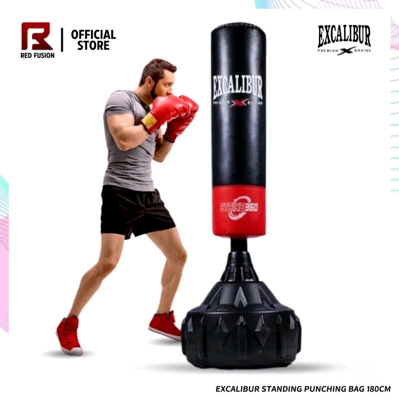 Buy Excalibur Powerstrike Punching Bag 120x35 Red/Black Unfilled