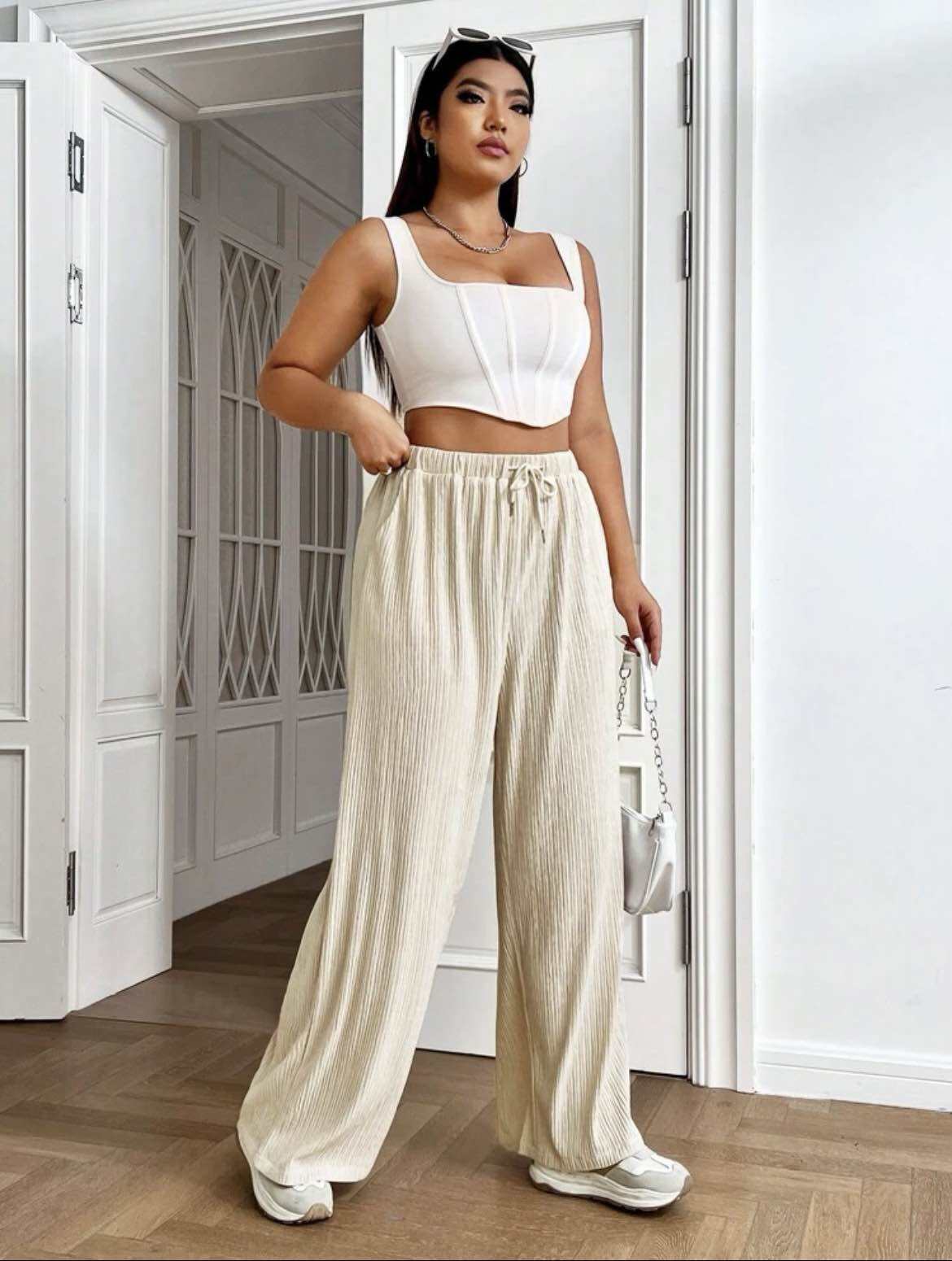 Wide leg pants for women plus size XL to 3XL