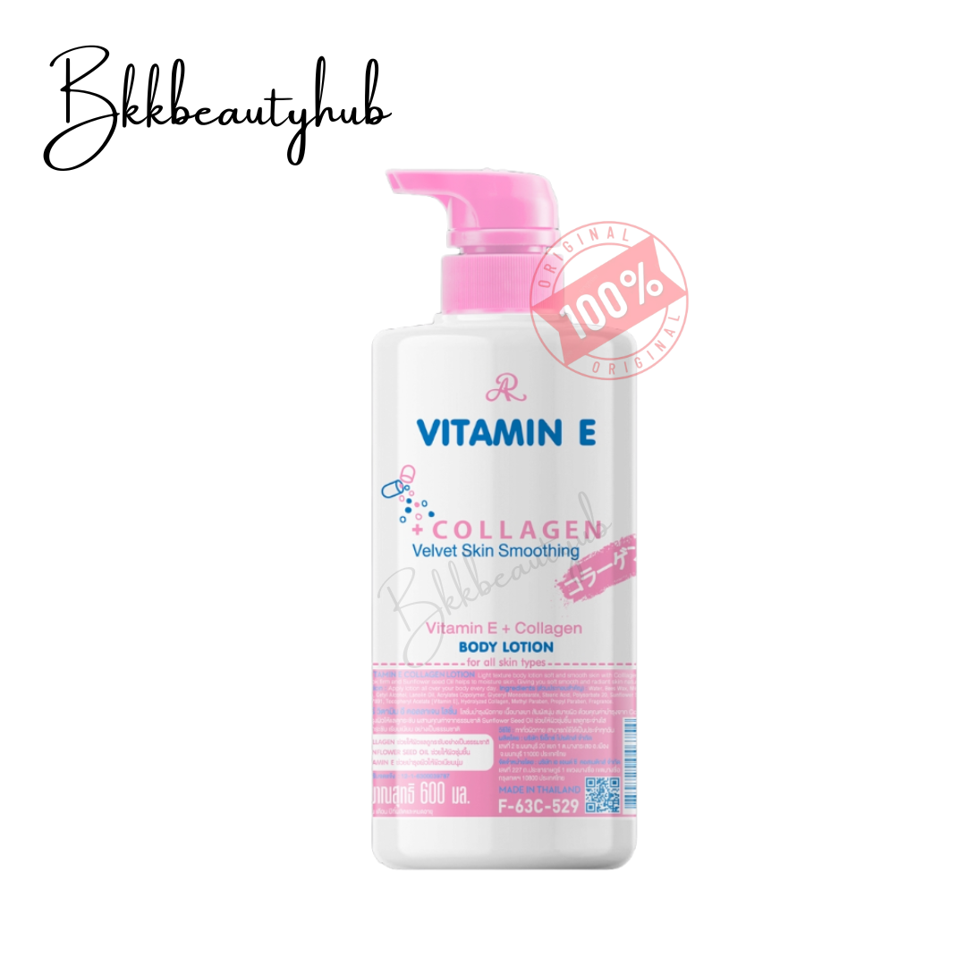 Original AR Vitamin E Collagen Velvet Skin Smoothing Body Lotion 600ml