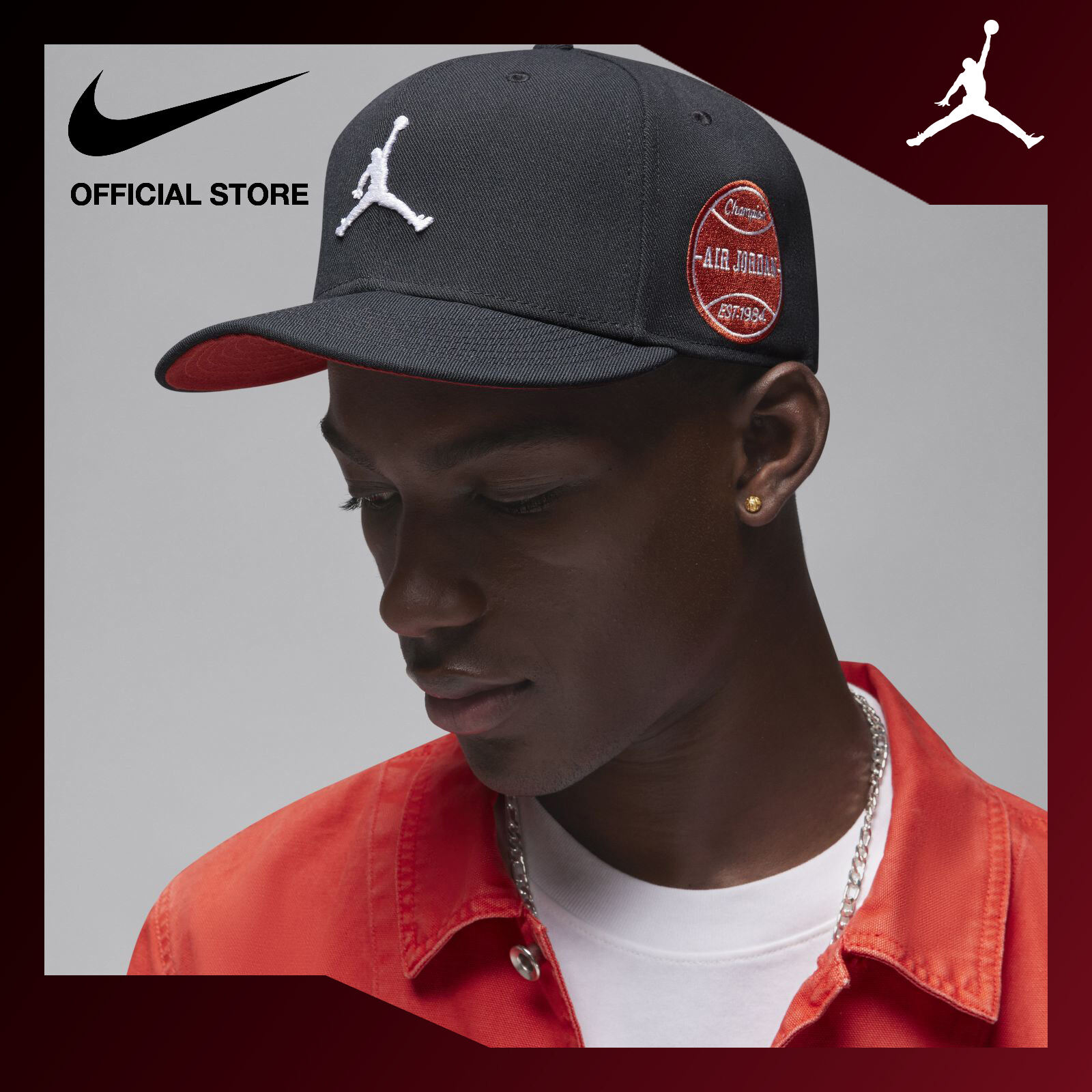 Jordan cap sales red black