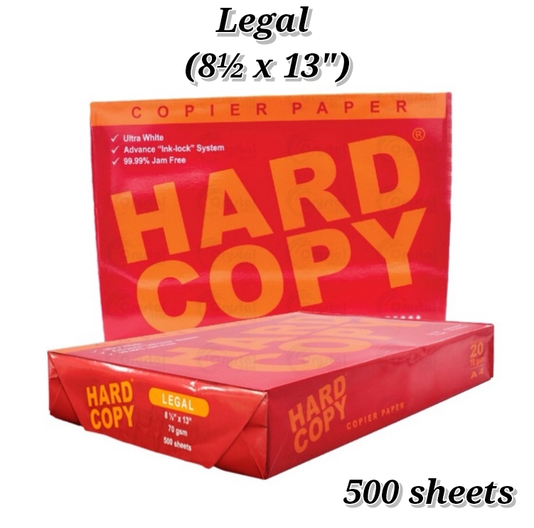 500sheets/ream Hard Copy Bond Paper Legal 8½"x13" Copier Paper