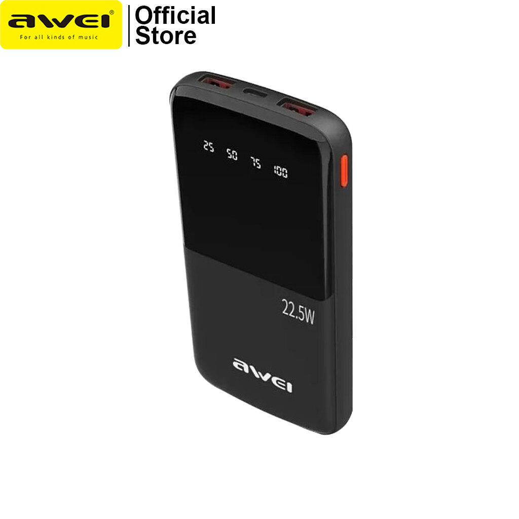 Awei P10K 10,000mAh Powerbank Fast Charging LED Display