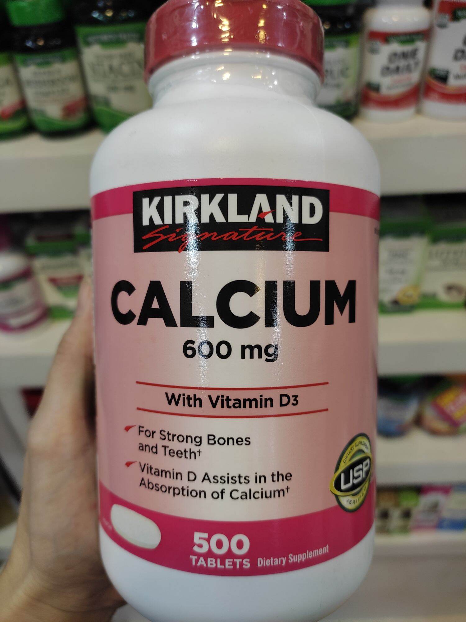 Kirkland Signature Calcium 600 mg with Vitamin D3 500 Tablets Lazada PH